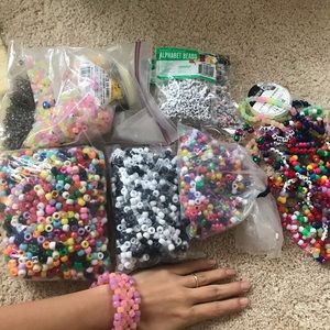 Kandi rave beads and bracelets bundle